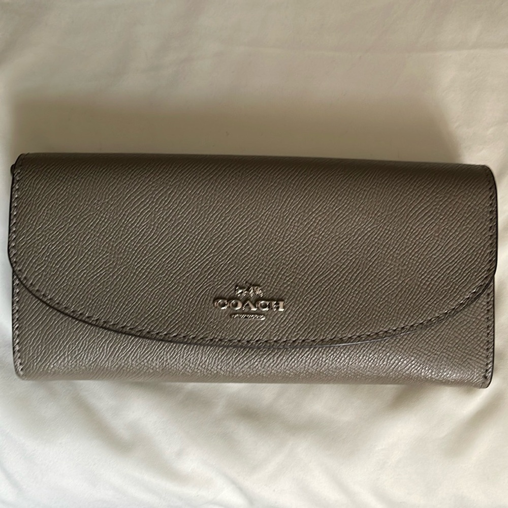 Coach Taupe Leather Women's Wallet